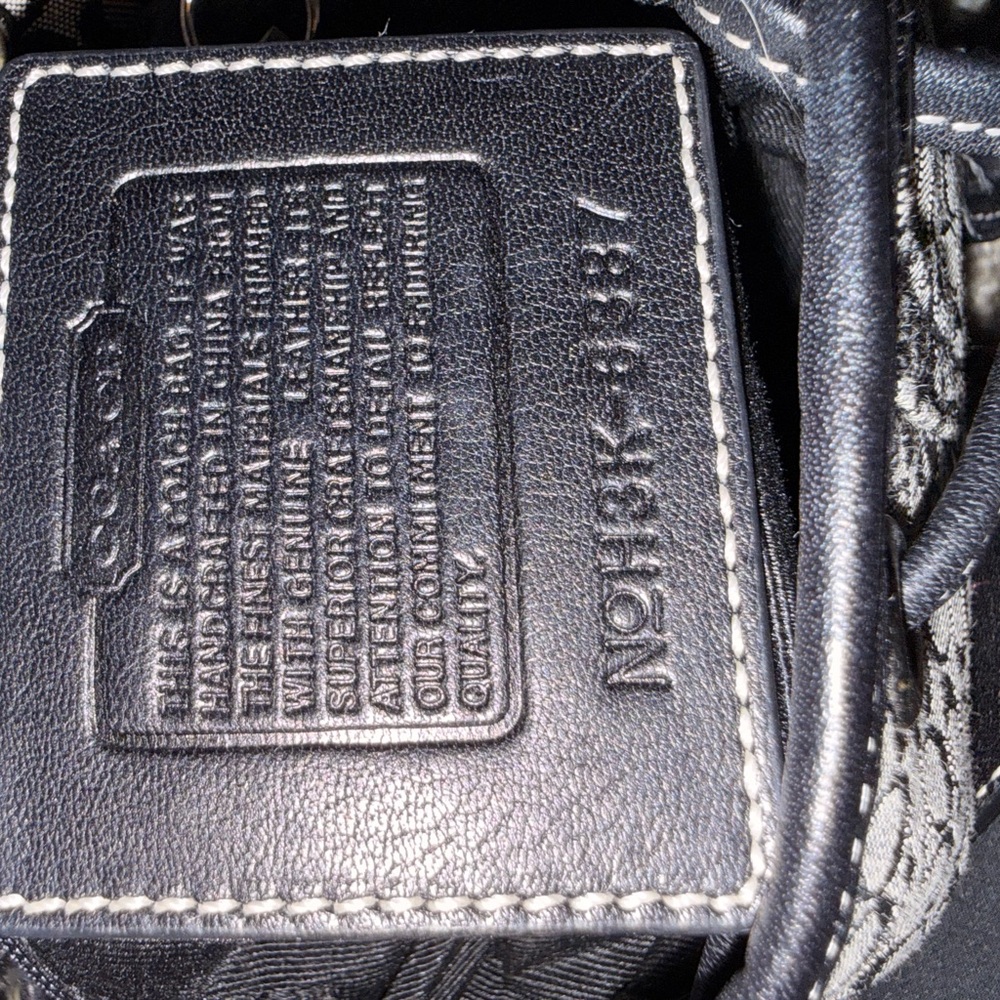 Coach Black and Gray Patterned Shoulder Bag - Picture 3 of 4
